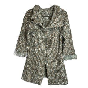 Curio Alpaca Mohair blend chunky multicolor knit cardigan size medium 😍😍